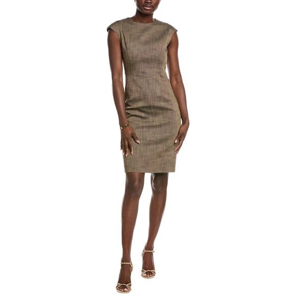 Hugo Boss Womens  Dironah Sheath Dress, Brown - Picture 1 of 3